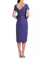 Kay Unger New York Farah Crepe Sheath Midi-Dress