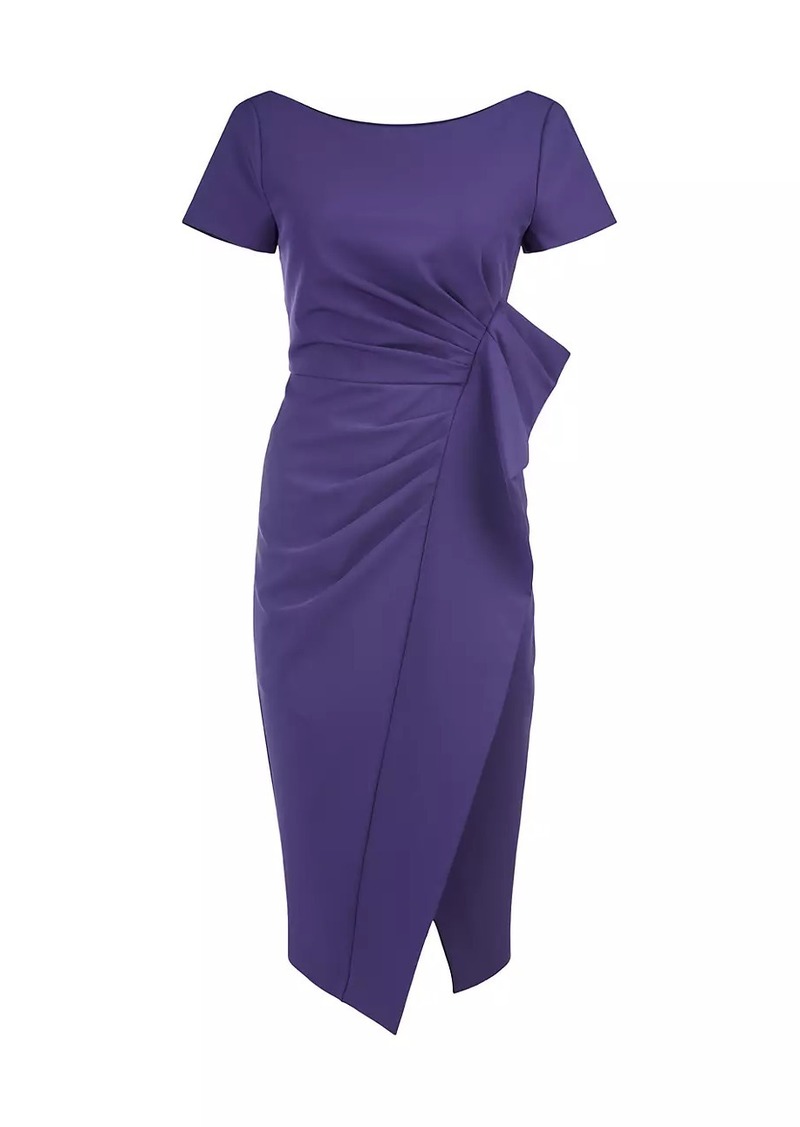 Kay Unger New York Farah Crepe Sheath Midi-Dress