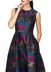 Kay Unger New York Faye Painterly Jacquard Cocktail Dress