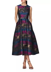 Kay Unger New York Faye Painterly Jacquard Cocktail Dress