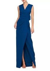 Kay Unger New York Frances Crêpe Column Gown