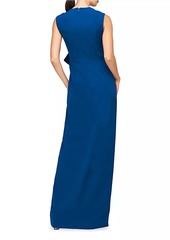 Kay Unger New York Frances Crêpe Column Gown