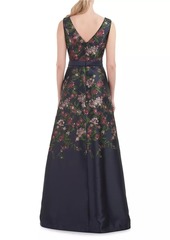 Kay Unger New York Genevieve Floral Gown