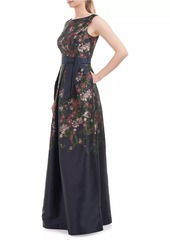 Kay Unger New York Genevieve Floral Gown