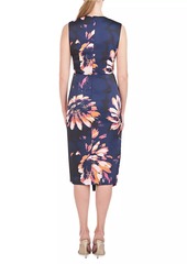 Kay Unger New York Gretel Floral Wrap Midi-Dress