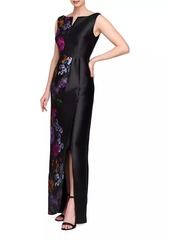 Kay Unger New York Helene Peony Bouquet Column Gown