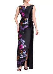 Kay Unger New York Helene Peony Bouquet Column Gown