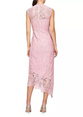 Kay Unger New York Imelda Asymmetric Midi-Dress