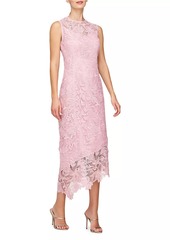 Kay Unger New York Imelda Asymmetric Midi-Dress