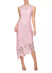 Kay Unger New York Imelda Asymmetric Midi-Dress