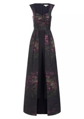 Kay Unger New York Josepha Monet-Jacquard Walk-Thru Jumpsuit