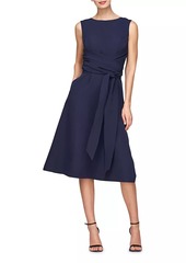 Kay Unger New York Josette Wrap Sash Midi-Dress