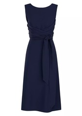 Kay Unger New York Josette Wrap Sash Midi-Dress