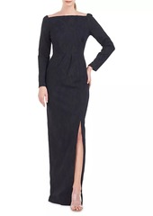 Kay Unger New York Jude Jacquard Column Gown