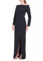 Kay Unger New York Jude Jacquard Column Gown