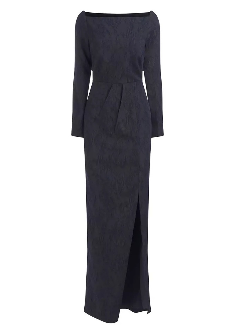 Kay Unger New York Jude Jacquard Column Gown