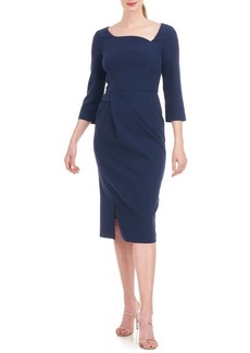 Buy KAY UNGER Floral Sheath Cocktail And Party Dress - Blue At 72