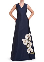 Kay Unger New York Kay Unger Aurelia Sleeveless A-Line Gown