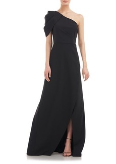 Kay Unger New York Kay Unger Briana One-Shoulder Draped Gown