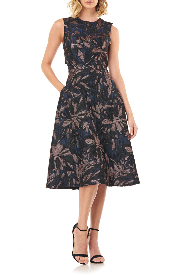 Kay Unger New York Kay Unger, Sizes 14-24 Lace & Feather Dress | Dresses