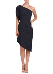 Kay Unger New York Kay Unger Electra One-Shoulder Jacquard Cocktail Dress