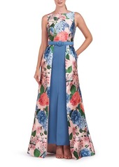 Kay Unger New York Kay Unger Gail Floral Walk-Through Gown