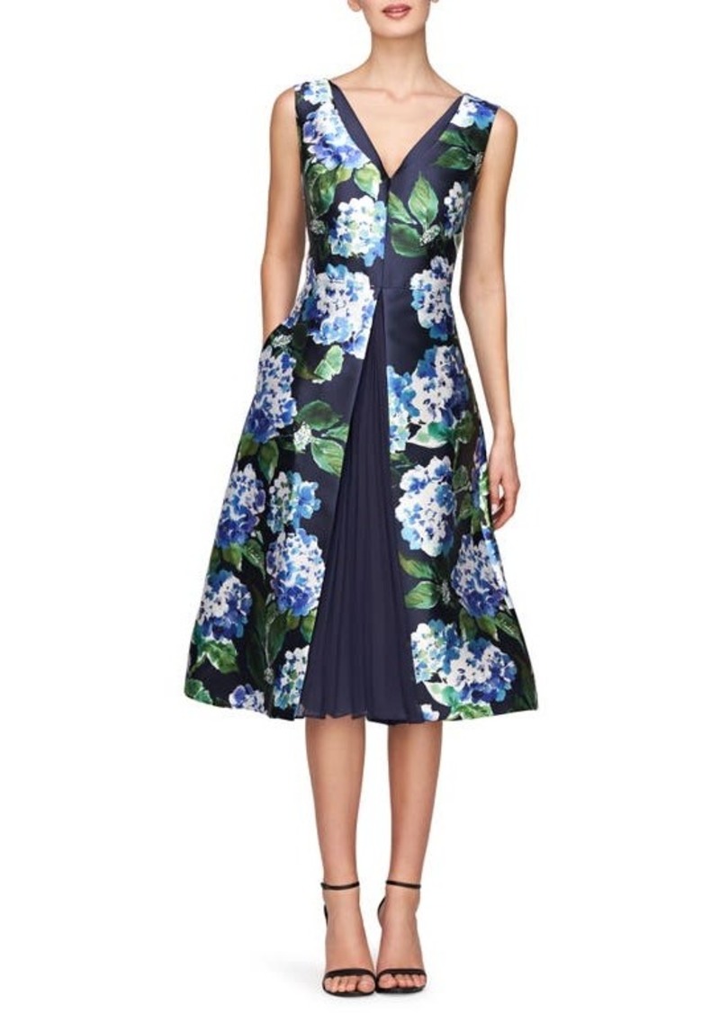 Kay Unger New York Kay Unger Giavanna Floral A-Line Midi Dress