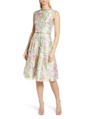 Kay Unger New York Kay Unger Jackie Floral Print Cocktail Dress in First Blush Multi at Nordstrom