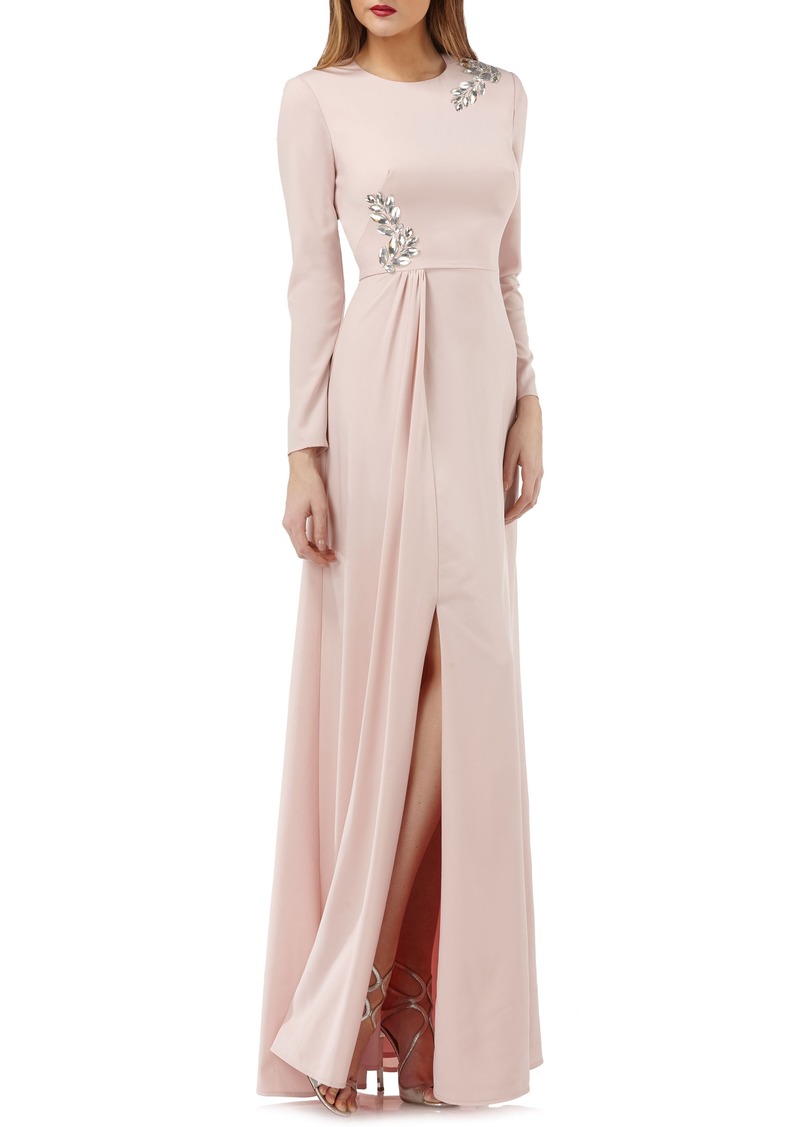 lilac maxi dress with sleeves