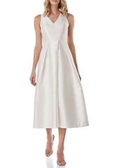 Kay Unger New York Kay Unger Maxime Pleat Flare Cocktail Dress