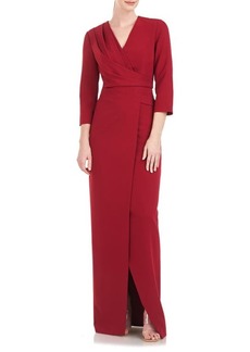 Kay Unger New York Kay Unger Phoenix Faux Wrap Gown