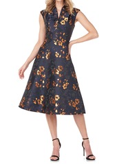 Kay Unger New York Kay Unger Ramona Floral Sleeveless Fit & Flare Dress