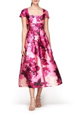 Kay Unger New York Kay Unger Tierney Floral Midi Dress