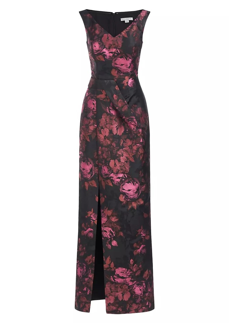 Kay Unger New York Liana Floral Column Gown