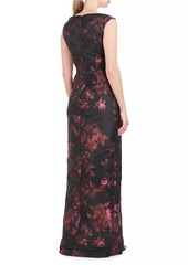 Kay Unger New York Liana Floral Column Gown