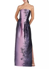 Kay Unger New York Marisol Strapless Mikado Column Gown