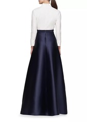 Kay Unger New York Phoebe Swan-Neck Gown