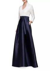 Kay Unger New York Phoebe Swan-Neck Gown