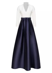 Kay Unger New York Phoebe Swan-Neck Gown