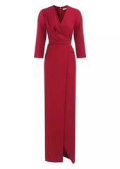 Kay Unger New York Phoenix Stretch-Crepe Column Gown