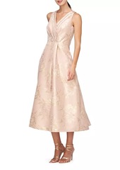 Kay Unger New York Poppy Tea-Length Dress