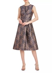 Kay Unger New York Rhoda Abstract Jacquard Midi-Dress