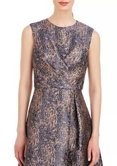 Kay Unger New York Rhoda Abstract Jacquard Midi-Dress