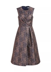 Kay Unger New York Rhoda Abstract Jacquard Midi-Dress