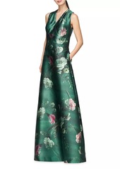 Kay Unger New York Rosalind Floral Print Gown