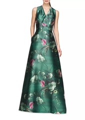 Kay Unger New York Rosalind Floral Print Gown