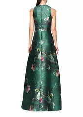 Kay Unger New York Rosalind Floral Print Gown