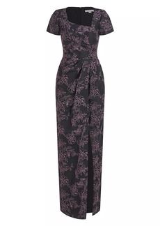 Kay Unger New York Roslyn Floral Jacquard Gown