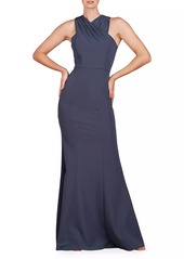 Kay Unger New York Talia Stretch Crepe Column Gown