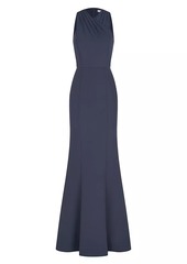 Kay Unger New York Talia Stretch Crepe Column Gown